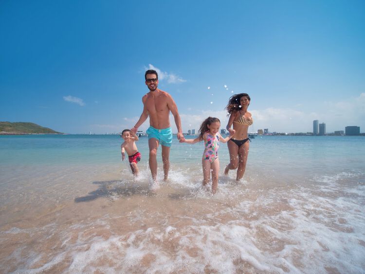 Splash into crystal blue waters and relax on the golden sand in one of our three island