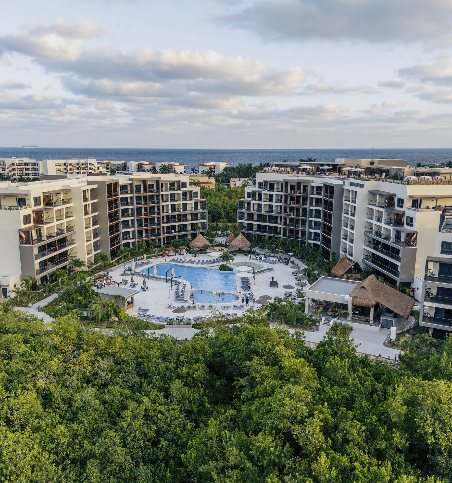 Aerial of Ventus at Marina Resort and their outdoor pool