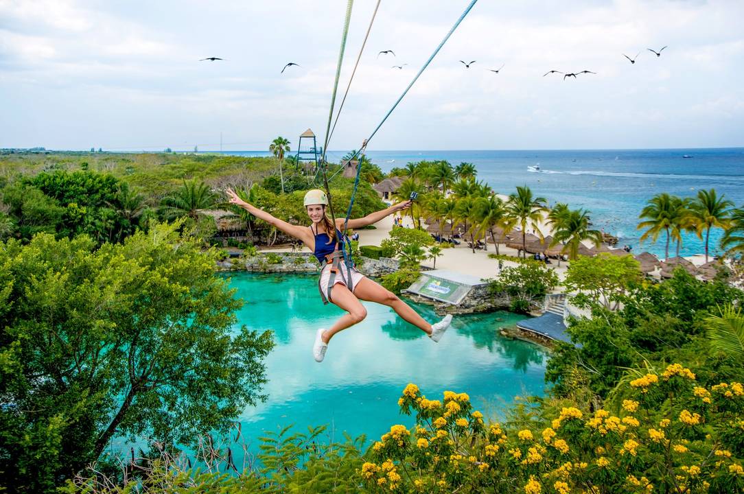 Zipline at Chankanaab Park in Cozumel