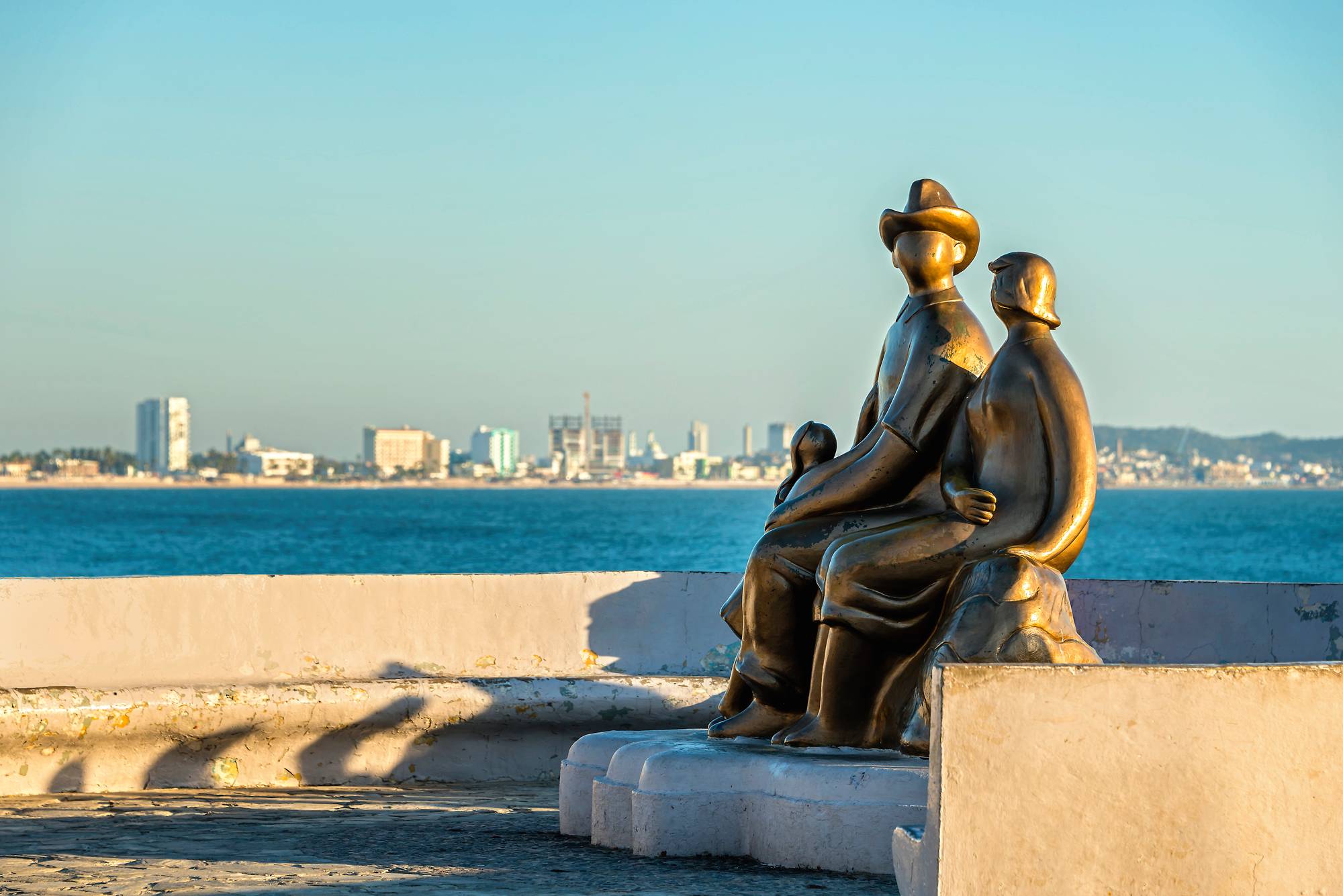 View of the Monument to the Family on the Malecón in Mazatlán