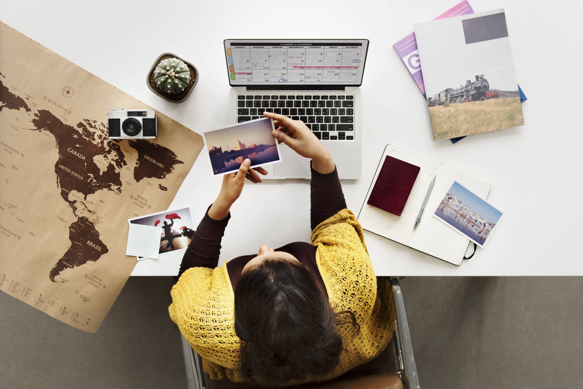 Woman Planning Schedule Trip Vacation Concept